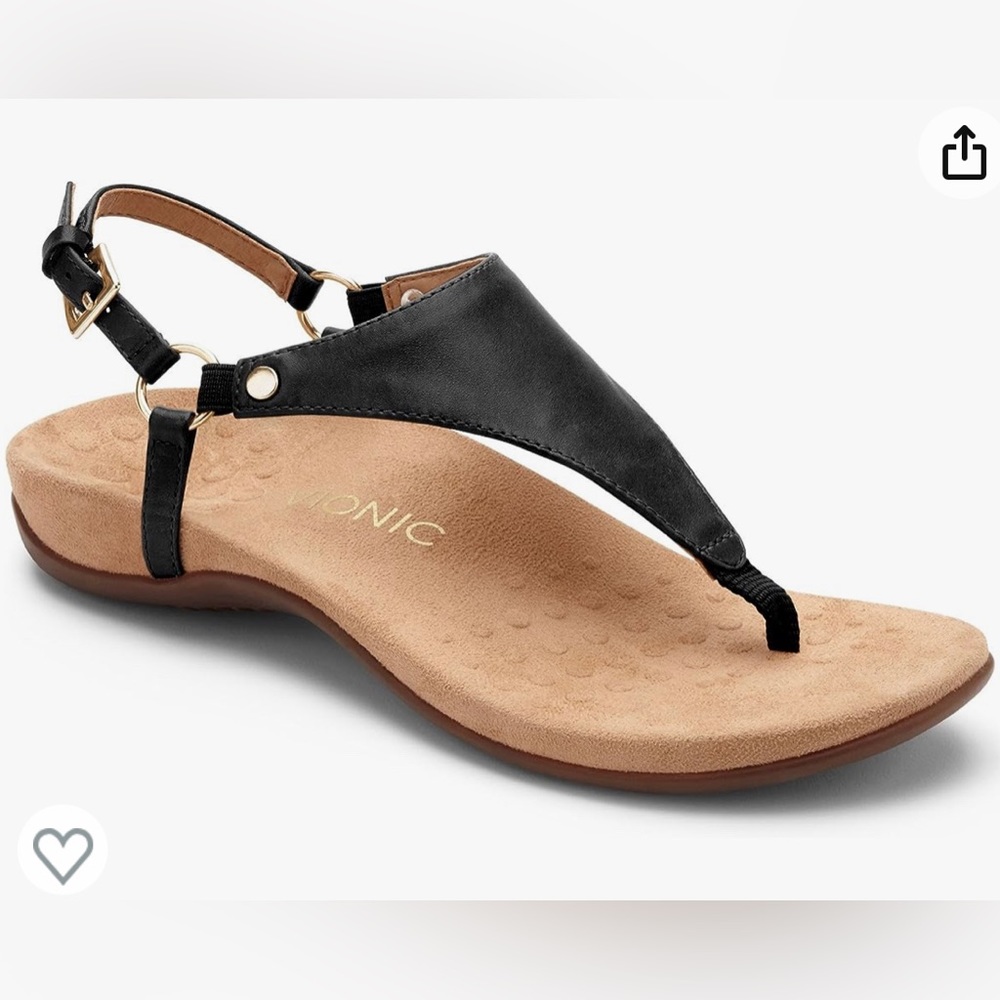 Brand new with tags NWT Vionic black and tan Rest Kiera 6 medium sandals